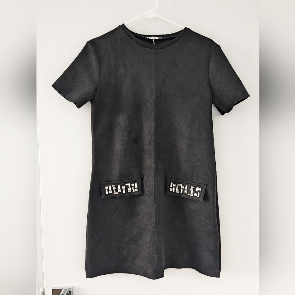 Zara size S black short sleeve dress